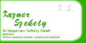 kazmer szekely business card