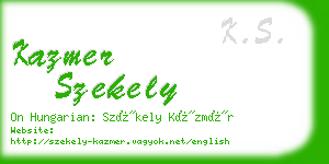 kazmer szekely business card